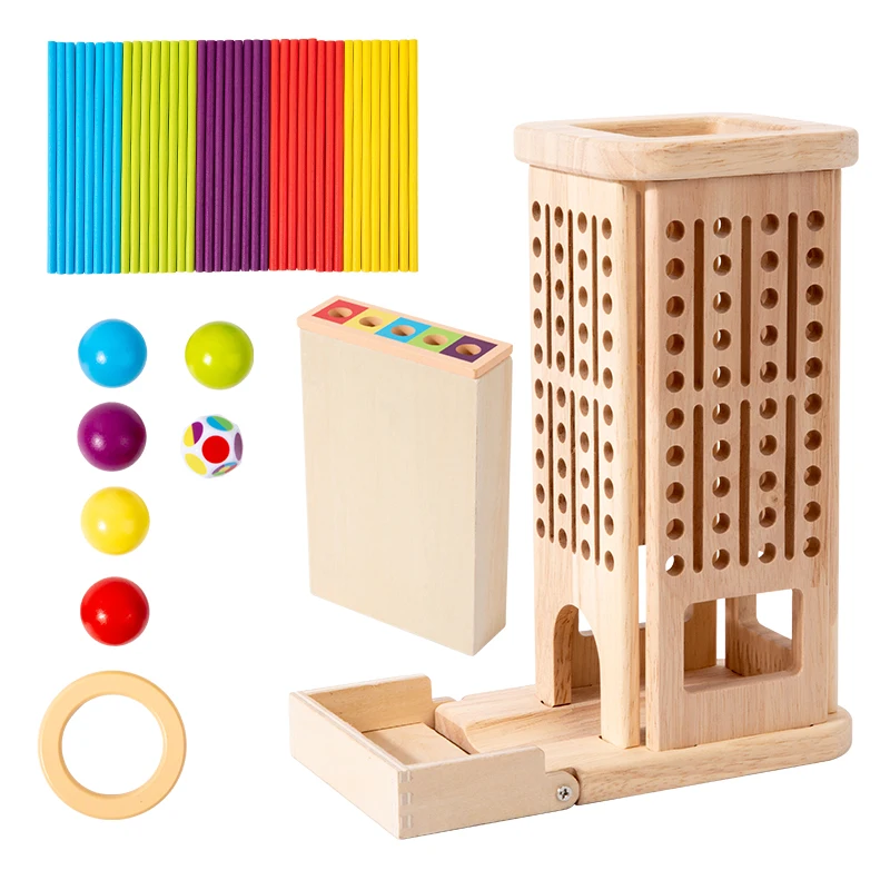 3 En 1 Juego De Torre De Bloques, Aritmética Temprana, Juguetes Montessori, Interacción Entre Padres E Hijos, Entrenamiento Mental