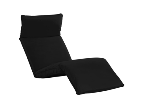MAISON EXCLUSIVE Tumbona plegable de tela Oxford negra