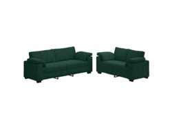 Maison Exclusive - Juego De Sofá De 2 Piezas Con Cojines, Terciopelo Verde Oscuro