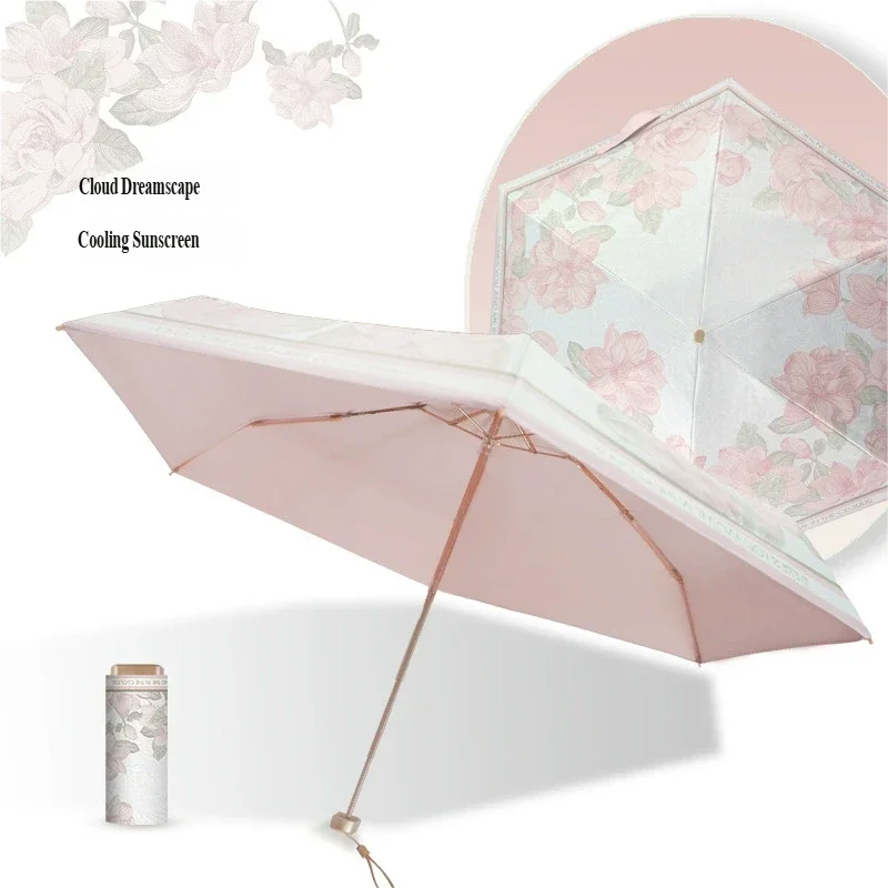 (estilo 3 6k) Sombrilla Estampada Con Revestimiento De Color, Paraguas De Cartón, Protección Uv