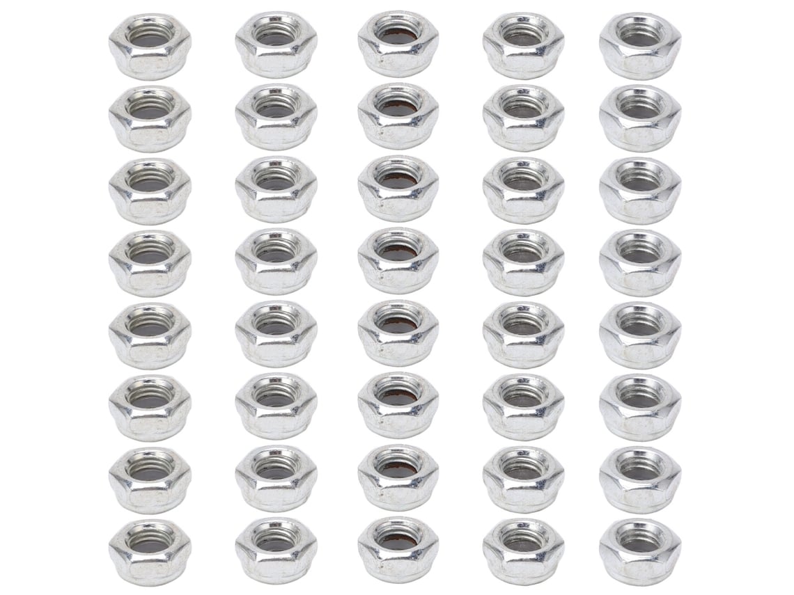 40 Piezas Ejes Tuercas De Acero Carbono Kit De Hardware Para Trucks De Skateboard Plata
