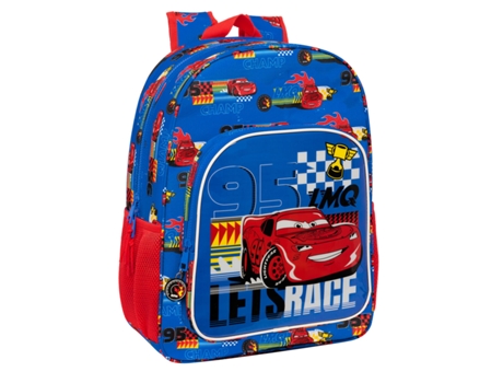 Mochila Escolar CARS Race ready (Azul - Poliéster)