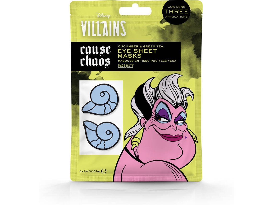 Patches de Ojos MAD BEAUTY Pop Villains Ursula Tissue Eye Masks -12 (5 ml)