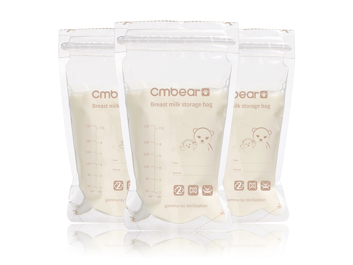 30 Bolsas Para Almacenar Leche Materna De 220 Ml Con Cierre Hermético Tipo Cremallera, Fabricadas En Pet Y Pe.