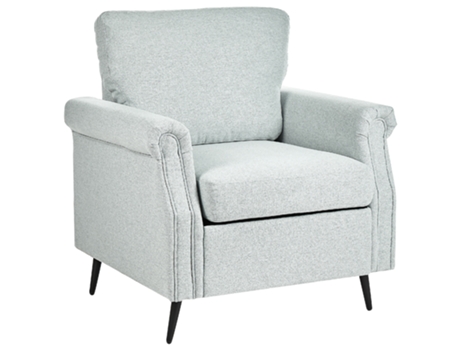 Sillón de poliéster gris claro/negro BELIANI Vietas