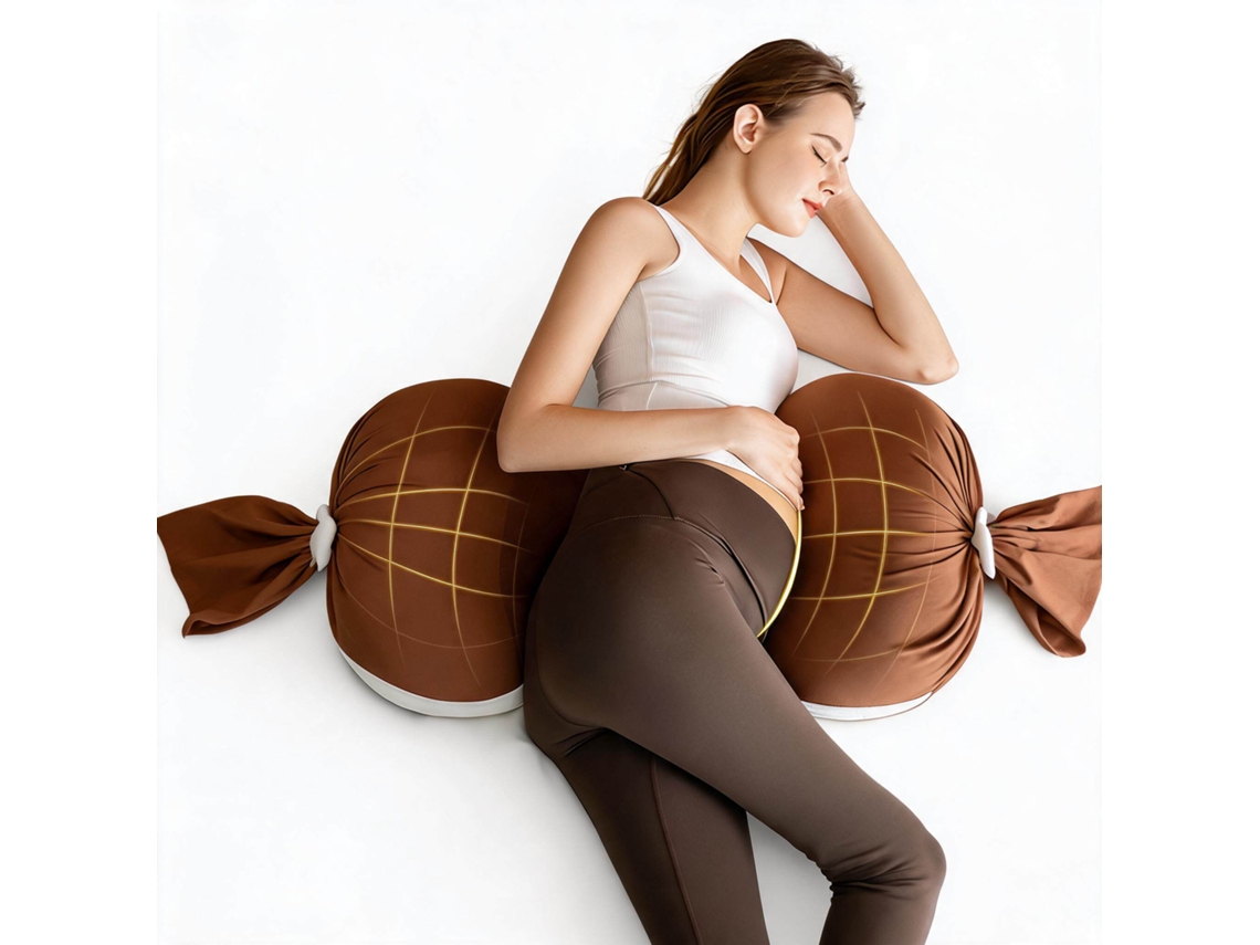 Almohada De Embarazo Ajustable Henten Home Con Soporte De Partículas De Espuma - Marrón