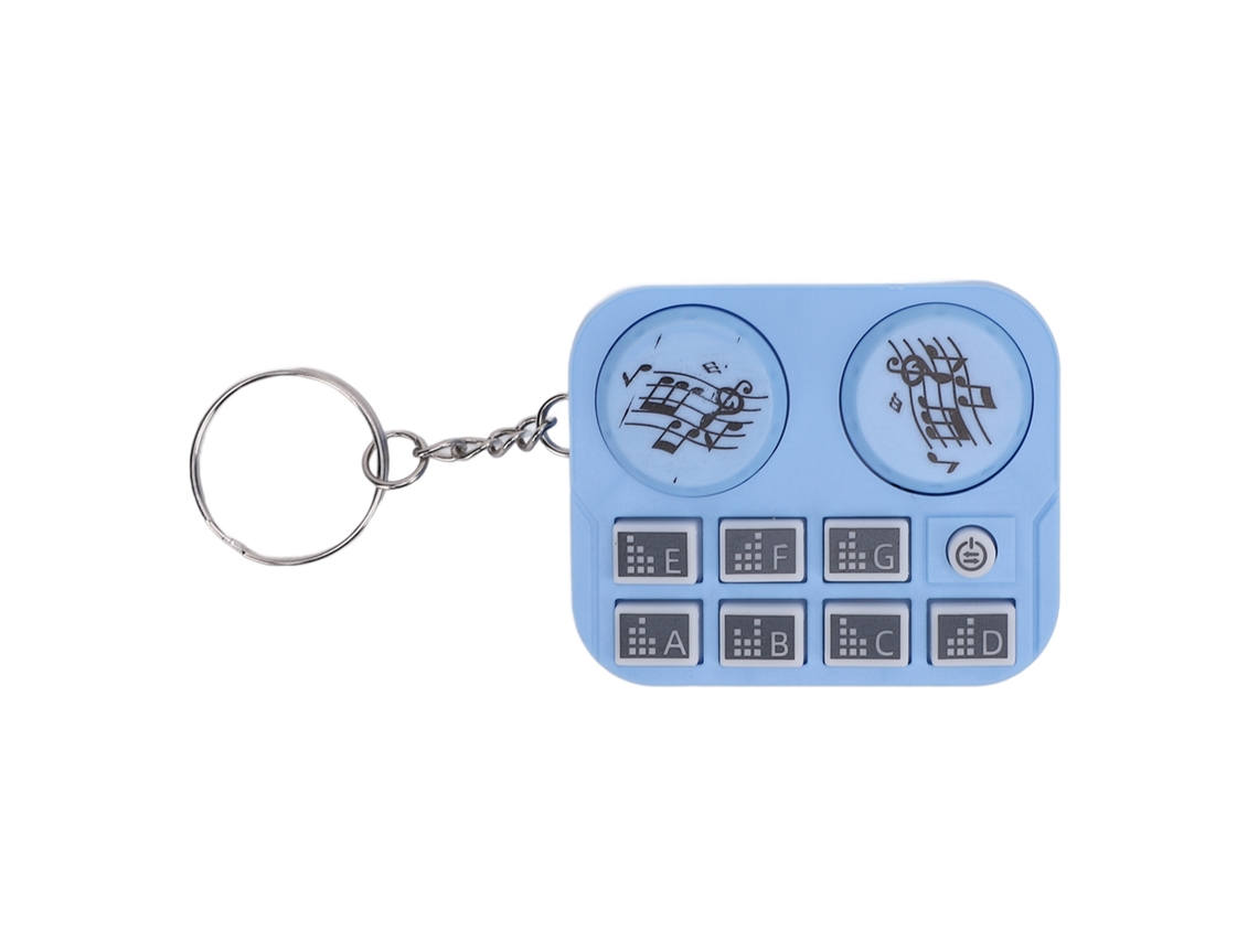 Pulseira De Chaves Mini Dj Com Luzes Coloridas Modo Automático E Manual Design Portátil Azul Céu