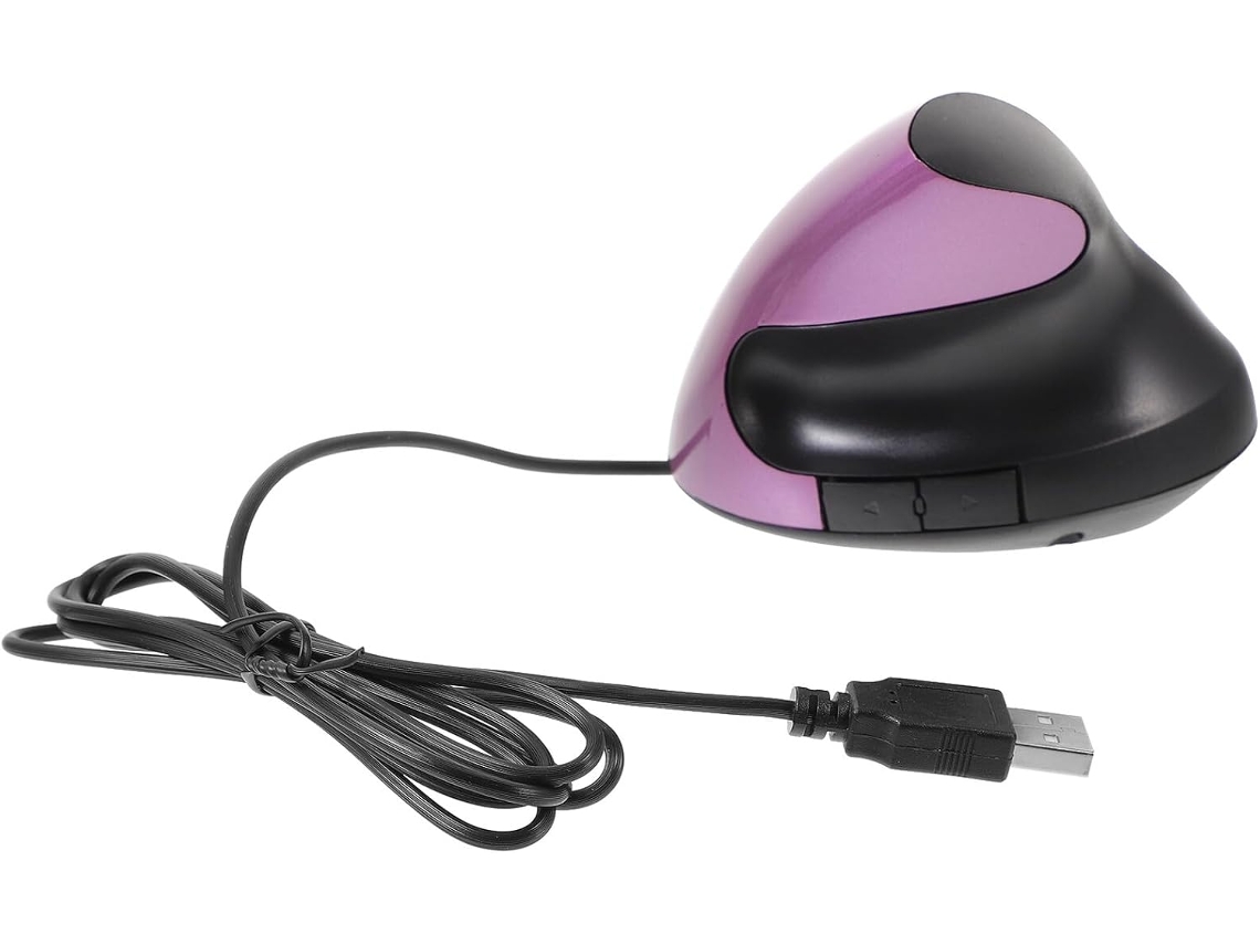 Ratón Usb Vertical Ergonómico Con Reposamuñecas Integrado Y 5 Botones Con Cable.
