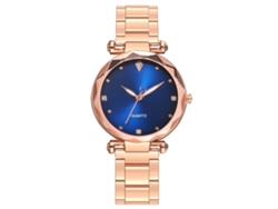 Reloj De Pulsera De Cuarzo Informal Para Mujer Vansvar Con Piedras Brillantes - Azul