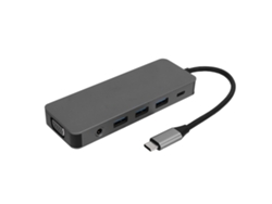 Hub USB-C 11 en 1, estación de acoplamiento multipuerto con resolución 4K, adaptador USB-C para PC y portátil.