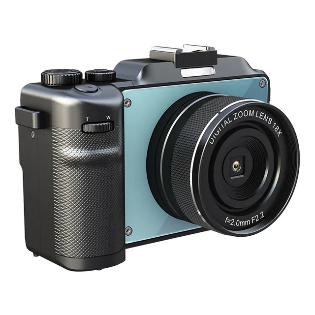 Grabadora De Video (azul), Cámara Web Con Zoom De 18x, Cámara Hd 4k, Cámara Digital Wifi