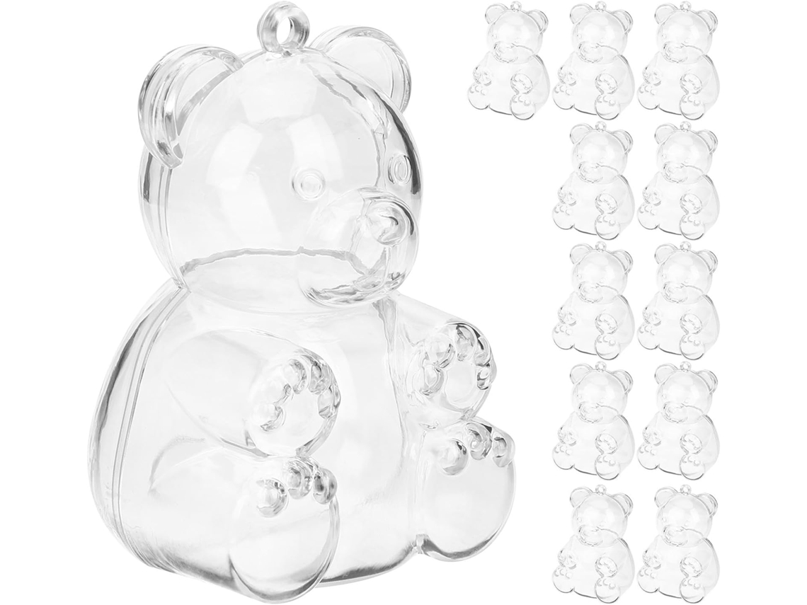 Cajas de dulces creativas para una fiesta temática de osos, juego de 12 piezas de poliestireno con nudo.