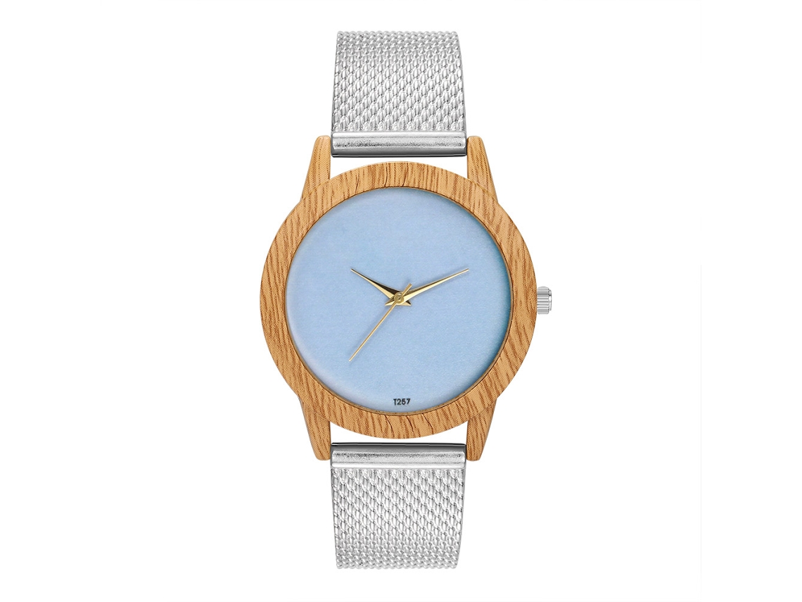 Reloj De Cuarzo Unisex Para Pareja Con Correa De Silicona Y Dial Redondo Simple (plateado)