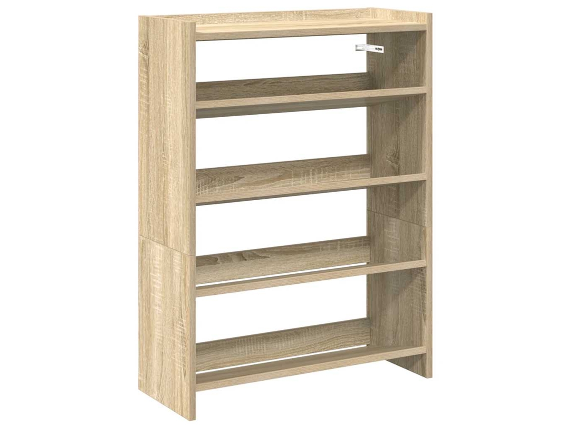 Zapatero fabricado con derivados de madera de roble Sonoma, 60x25x81 cm, MAISON EXCLUSIVE