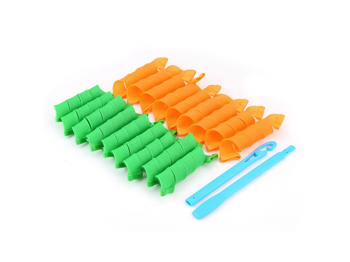 18pcs/bolsa Rulo De Pelo Mágico De Plástico Gancho Rulo Herramienta Manual De Peinado Diy Para Cabello