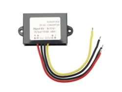 Convertidor Cc A Cc Impermeable De 5-11 V A 12 V 4 A Con Regulador De Voltaje Y Protección Contra Sobretensión.