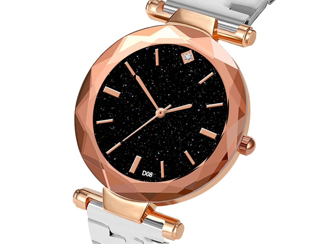 Reloj De Pulsera Analógico Con Brazalete De Acero, Estilo Moderno Y Movimiento De Cuarzo, Acabado Plateado.