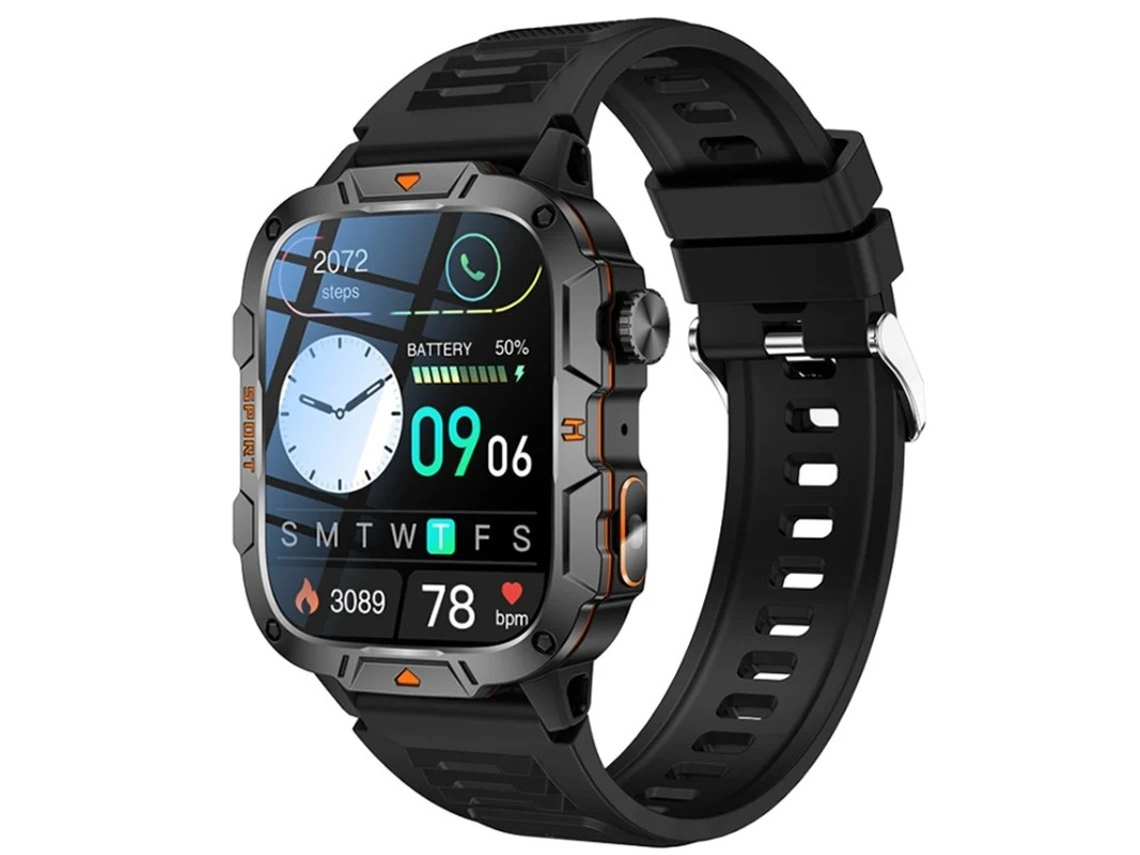 Reloj inteligente con Bluetooth, llamadas, frecuencia cardíaca, presión arterial, oxígeno en sangre y monitoreo de salud, color negro Yizhood
