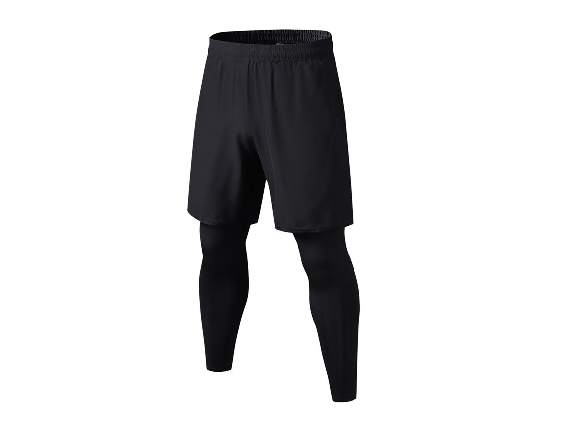 Calzoncillos Deportivos 2 En 1 Para Hombre, Pantalones Elásticos Para Correr, De Secado Rápido, Con Bolsillos, Negros, Talla Xxl.