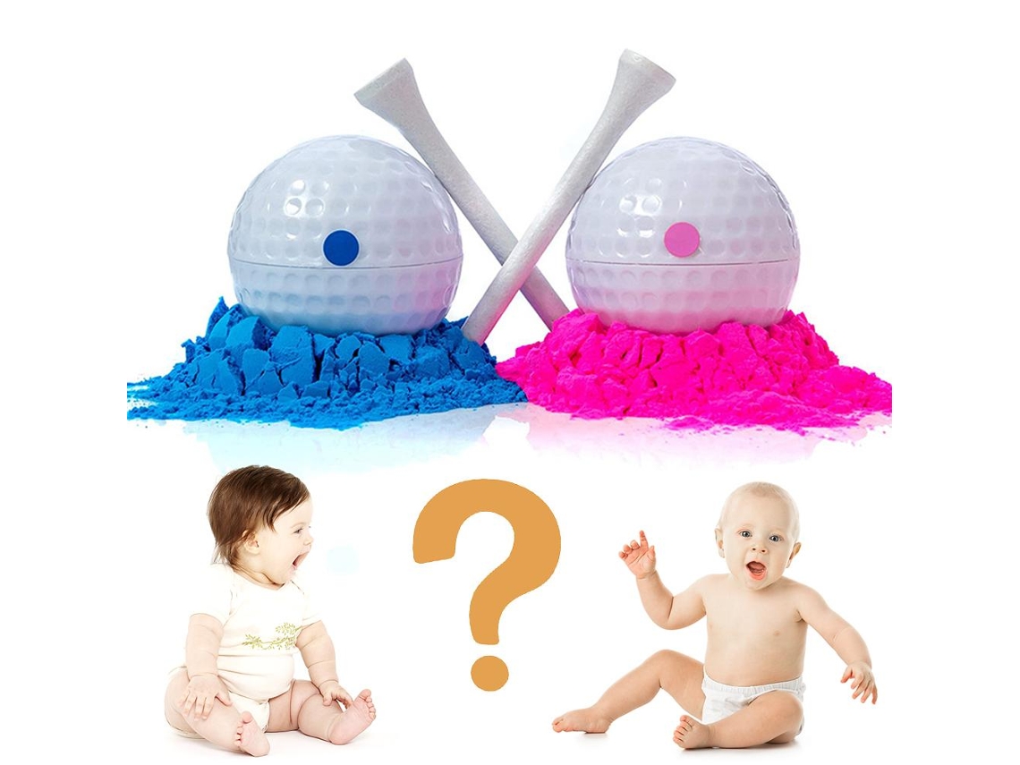 Pelotas De Golf Para Revelación De Género, Conjunto De Pelotas Explosivas Azul Y Rosa Para Revelar Niño O Niña