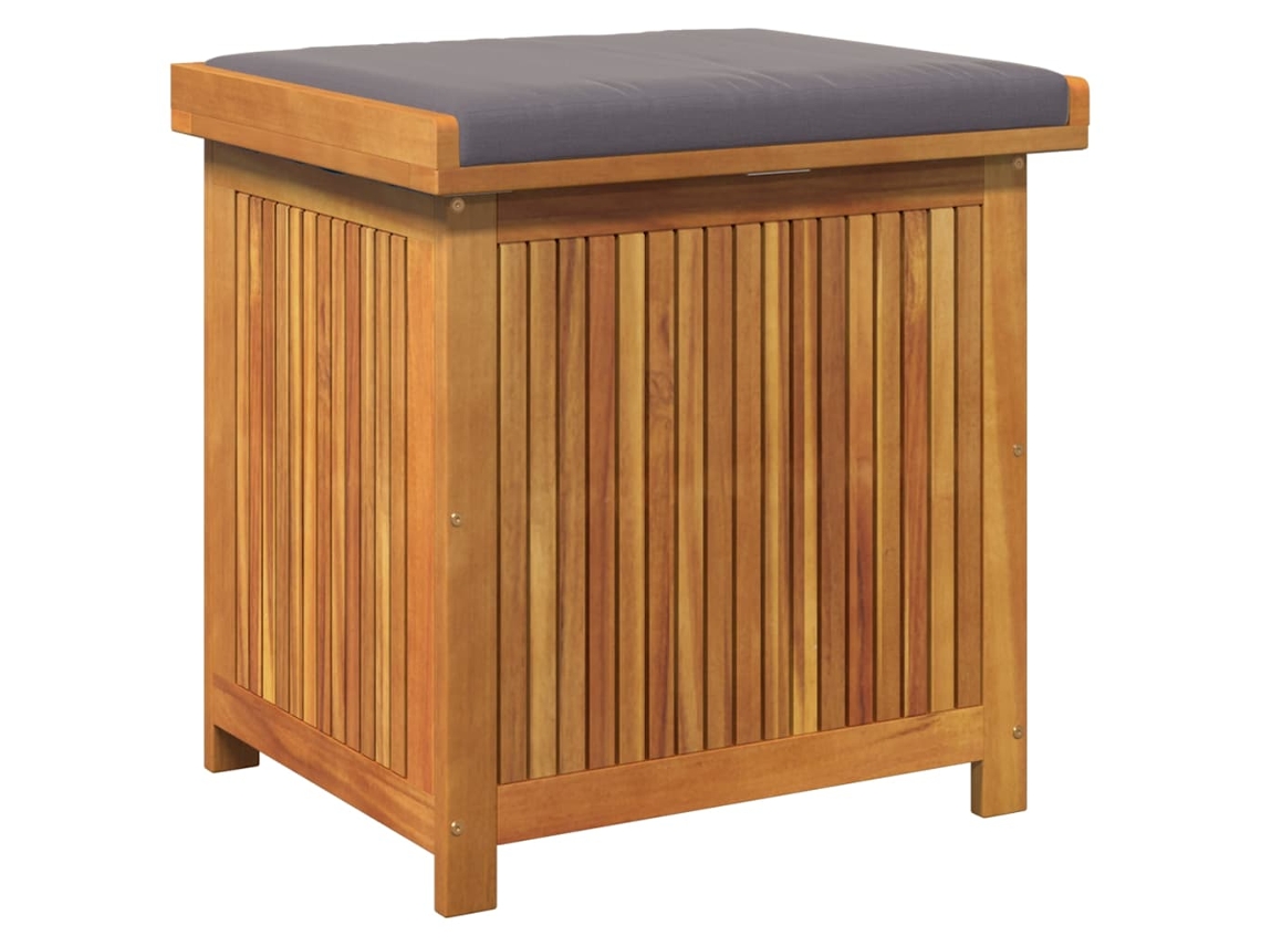 Caja de cojines para exterior, madera maciza de acacia, EXCLUSIVA DE LA CASA