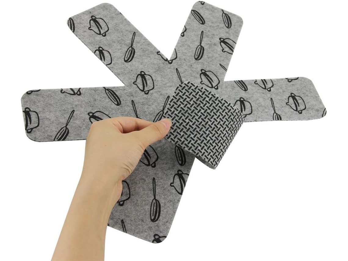 KOFIHETY 9 Piezas Protectores de Ollas Antideslizantes Separadores para Protección de Ollas y Superficies 3 Tamaños