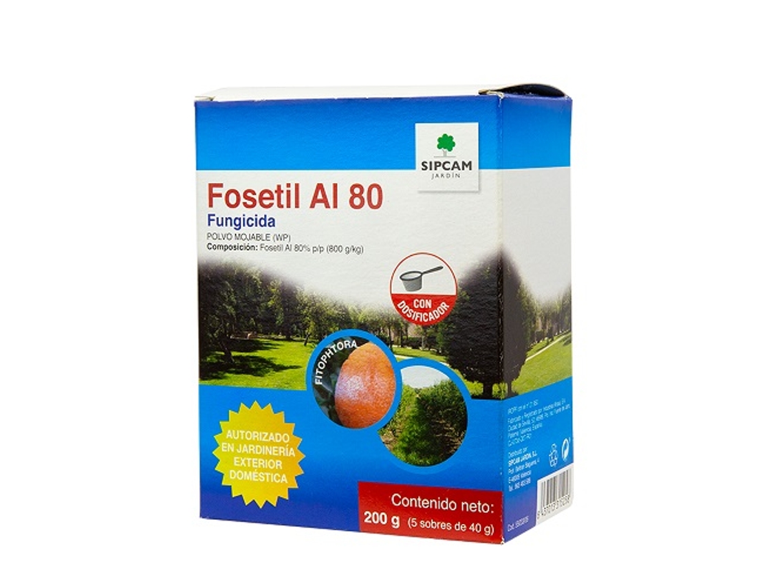 SIPCAM GARDEN Fosetil Al 80 Wp Fungicida Específico Caixa 200 Gr 5 X 40 Gr