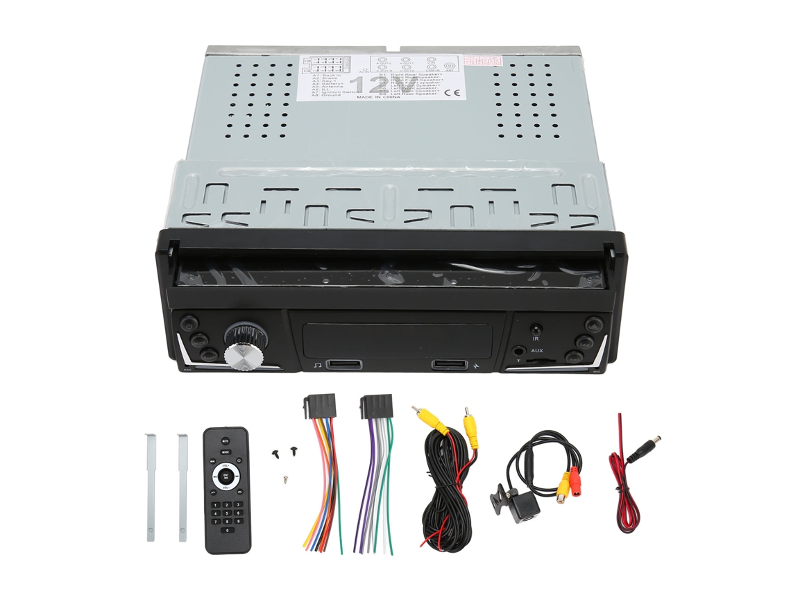 Reproductor De Video Para Automóvil Con Bluetooth De 7 Pulgadas, Reproductor De Radio Para Automóvil Con Rds, Fm, Am, Pantalla Táctil Retráctil Hd Co