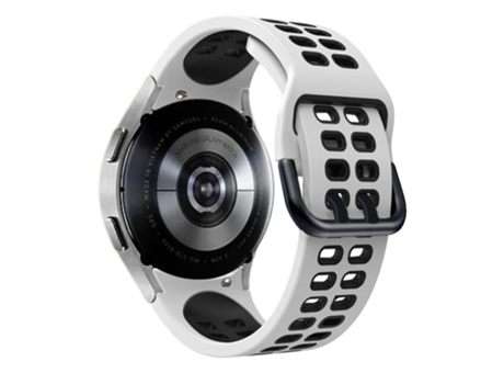 Correa de Silicona bicolor con hebilla de doble orificio para Samsung Galaxy Watch 5 40mm/44mm/5 Pro 45mm - blanco/negro