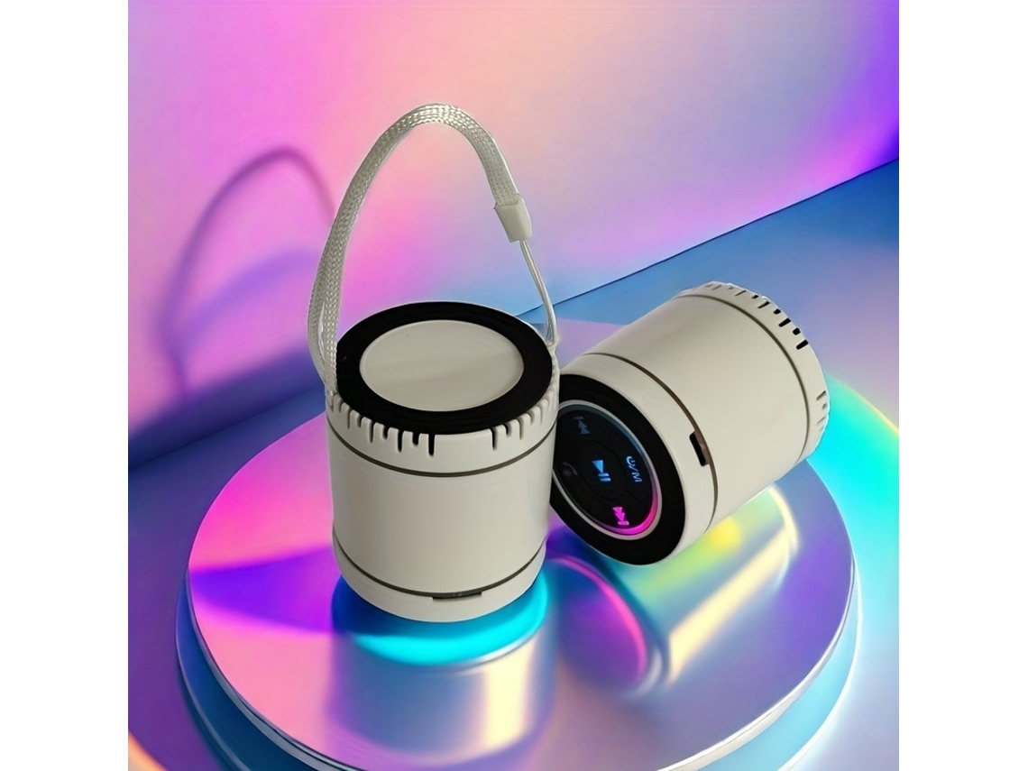 Usb | Portátil - Altavoz Inalámbrico Portátil Con Iluminación Rgb Y Funciones De Llamada, Compatible Con Emparejamiento Estéreo Tws, Puerto