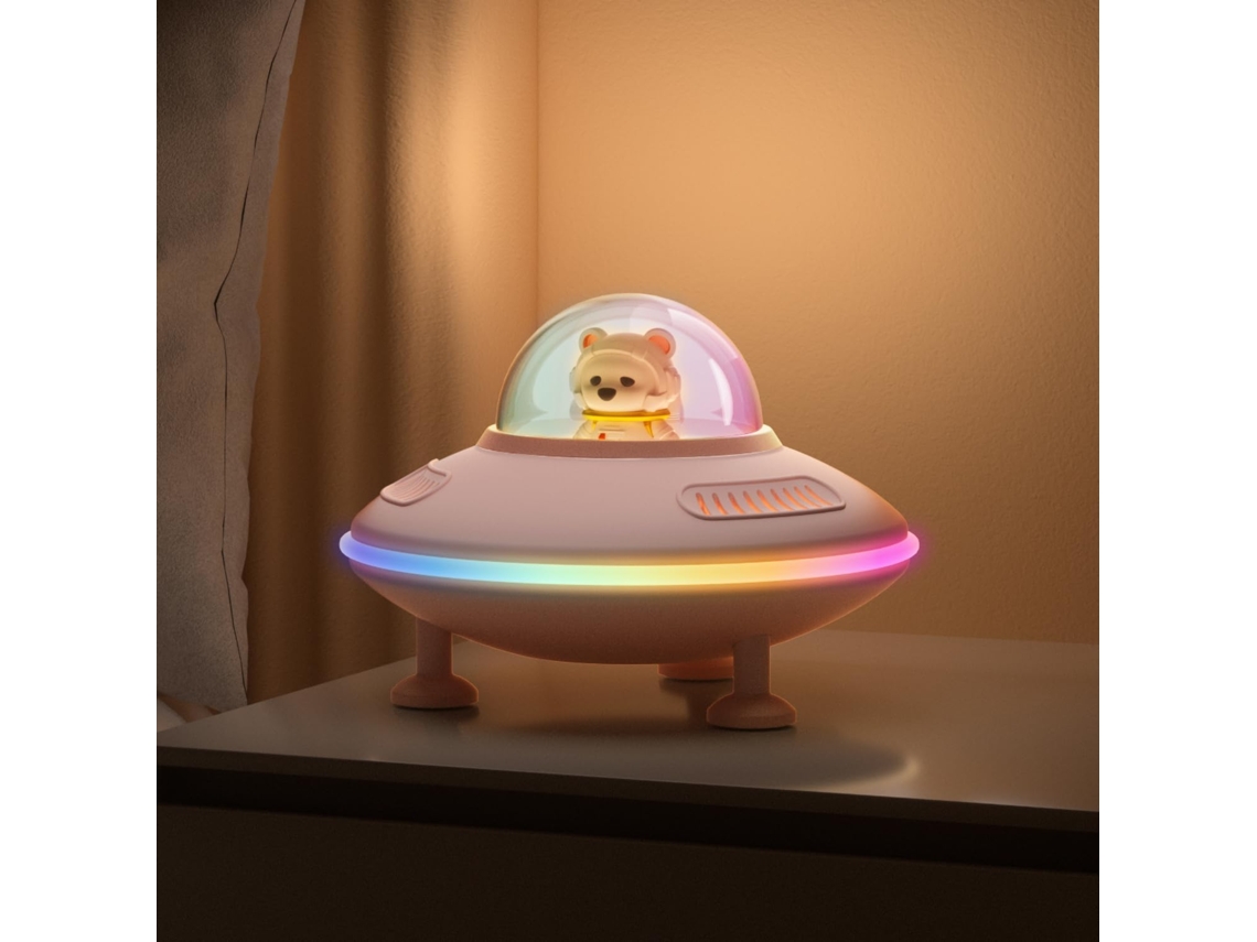 Columna Bluetooth 5.4 Rosa Astronauta Con Luz, Inalámbrica, Decoración Cuarto Adolescente, Regalo Kawaii/natal