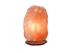 Lámpara de sal de cristal del Himalaya regulable, lámpara de sal natural del Himalaya con base de madera artesanal, auténtica sal rosa del Himalaya con beneficios para la salud.