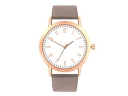 Reloj De Pulsera Analógico Con Correa De Pu, Movimiento De Cuarzo, Para Hombre Y Mujer (gris)