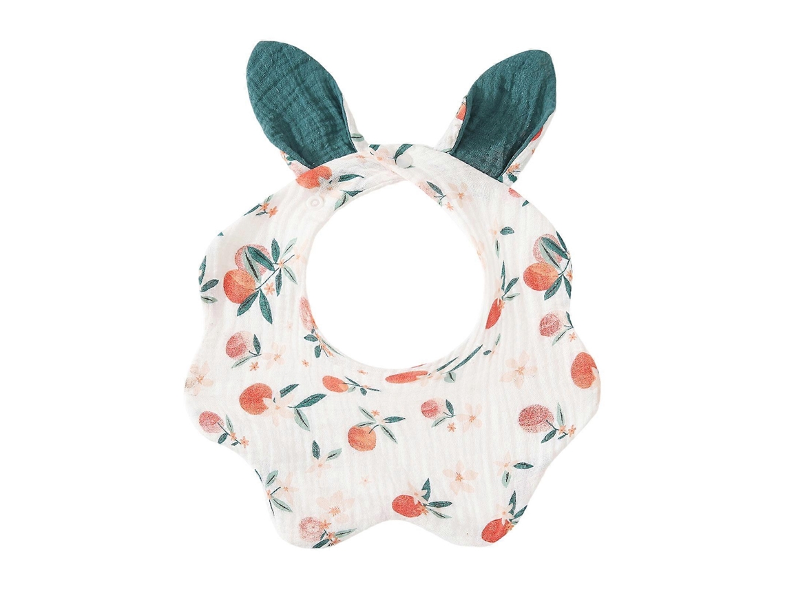 Adorable babero de dentición para bebés, suave y absorbente, bandana, bufanda, toalla de saliva para niños pequeños, 4 capas para alimentar y babear.