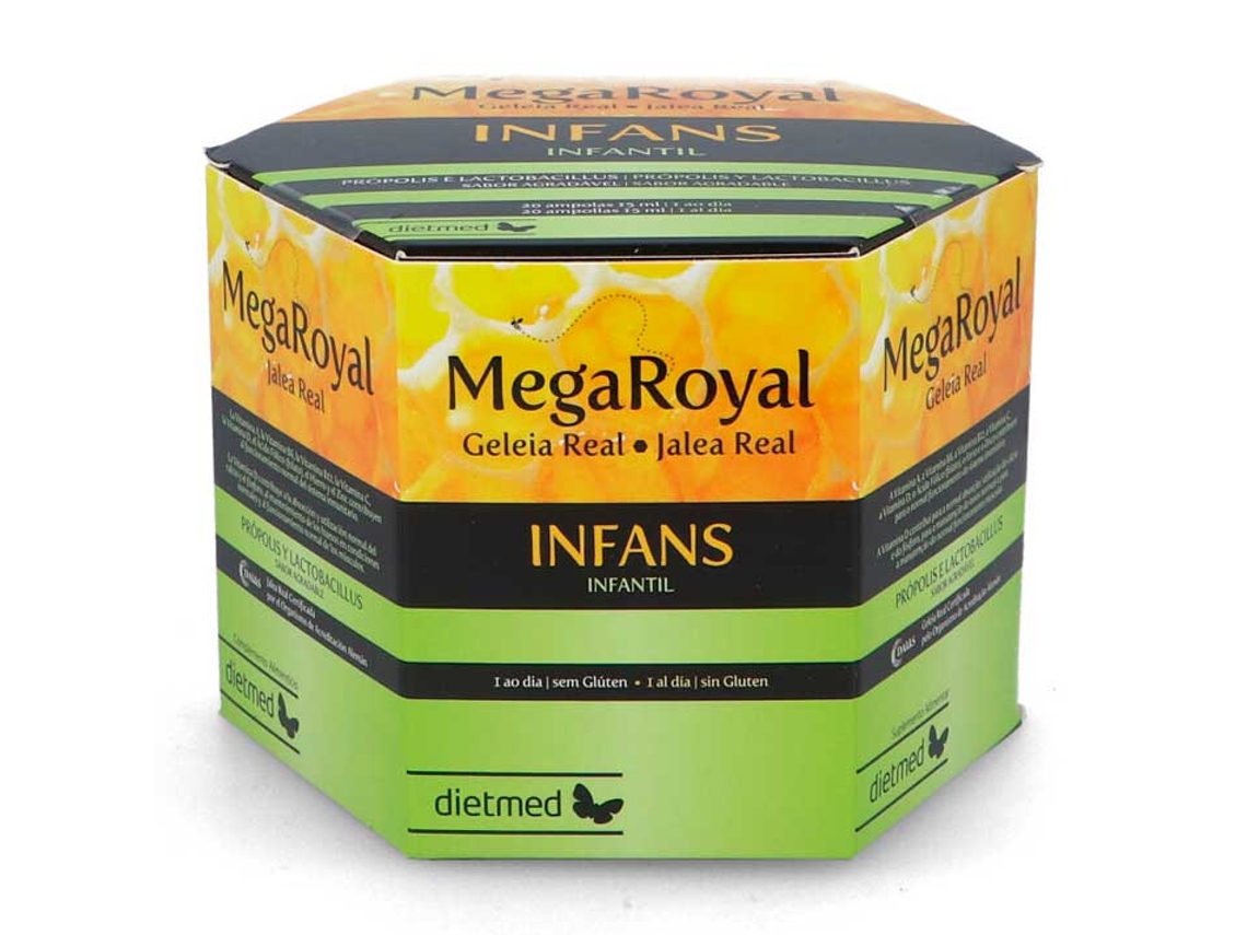 Complemento Alimentar DIETMED Geleia Megaroyal Infans (20 ampolas de 15ml)