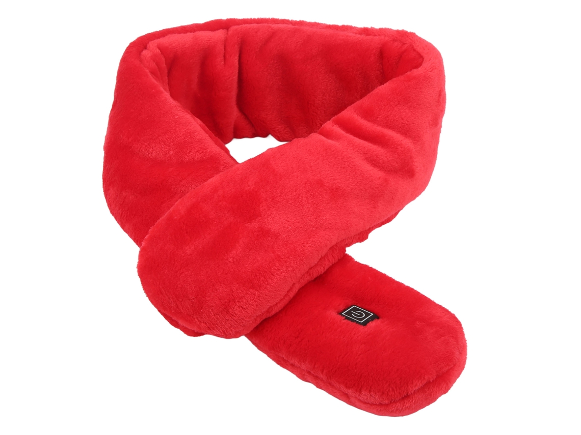 Rebe-bufanda Calentada Eléctrica Usb Lavable Con Ajuste De Temperatura Para Mujeres Y Hombres Invierno Rojo
