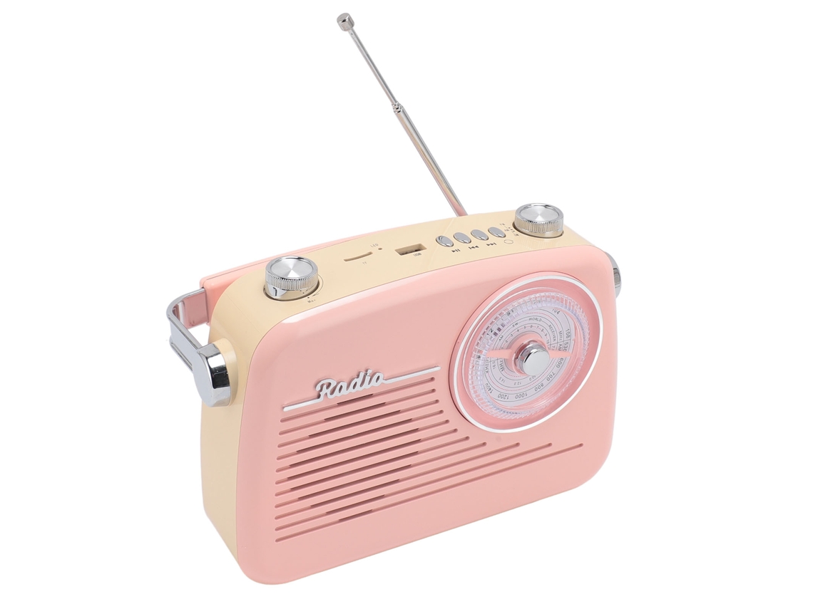 Altavoz Bluetooth Portátil Versátil Con Conexión Fija Fm Am Sw Usb Mini Rosa Enchufe Estadounidense 110v