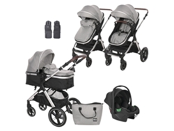 Carrito de bebé trío VIOLA hasta 22 Kg de LORELLI Opaline Grey