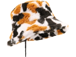 Chapéu Bucket Feminino Estampado, Chapéu De Inverno Decorativo E Felpudo, Confortável