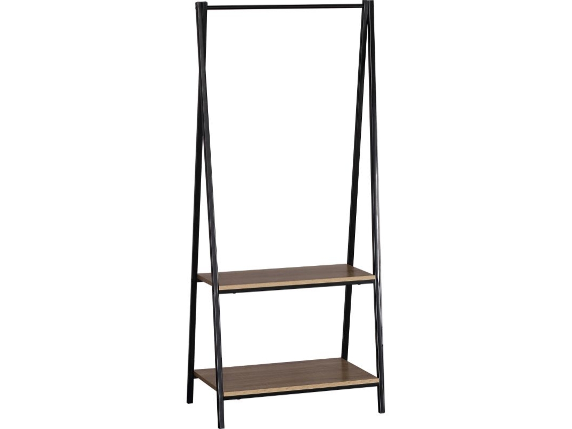 Estantería con 2 compartimentos y percha metálica, 151×64×40 cm VENPRODIN