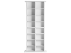Gabinete multimedia Succebuy de 8 niveles con estante ajustable para DVD con capacidad para 464 CD, color blanco