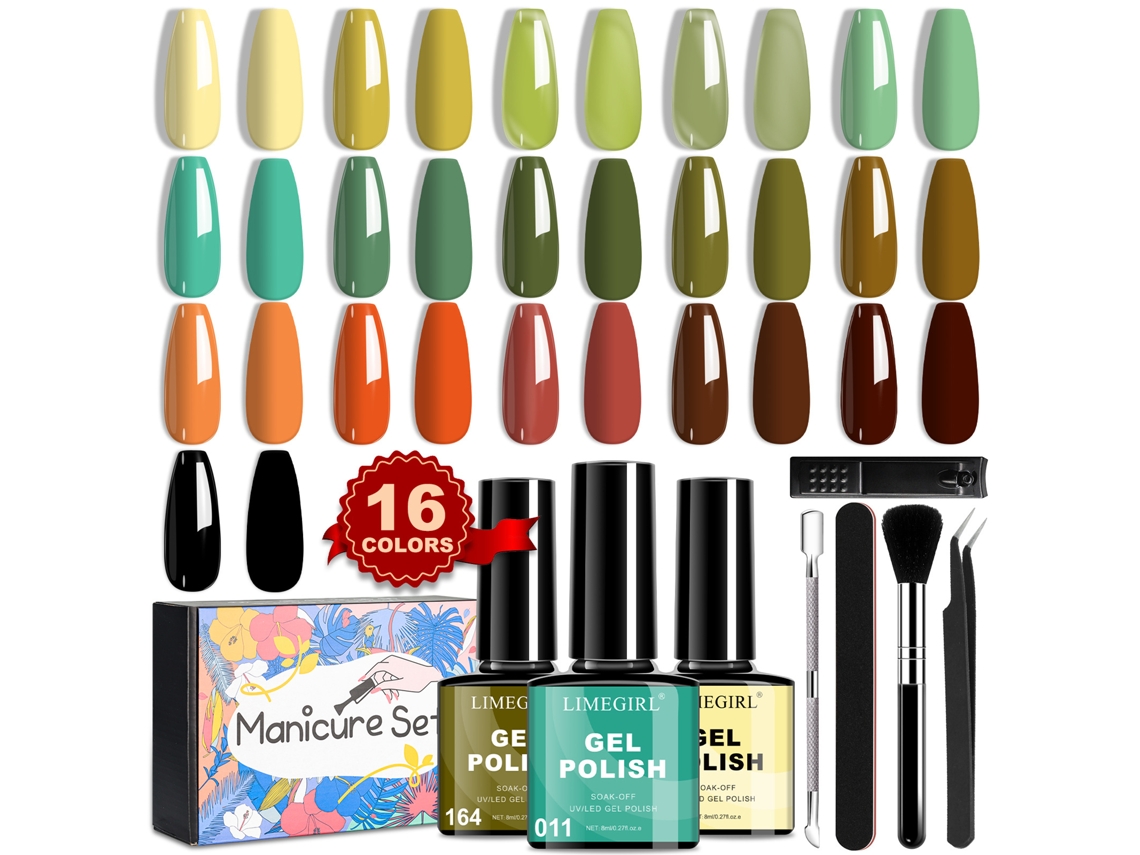 Kit de esmaltes de uñas en gel para otoño e invierno, herramientas profesionales para el cuidado de las uñas. hc037-1