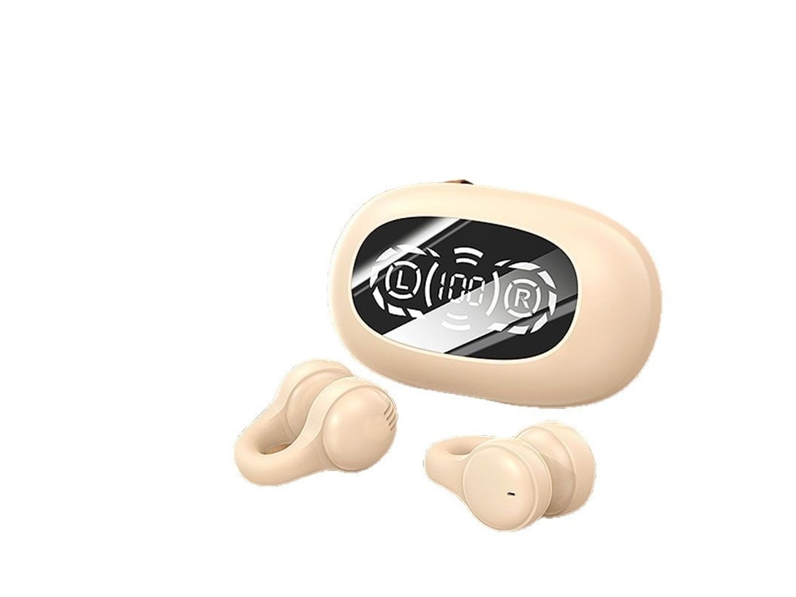 Auriculares Inalámbricos Bluetooth De Conducción Ósea Con Clip Para Oído Abierto, Batería De Larga Duración Y Pantalla Digital Inteligente.
