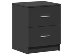 Mesita de noche con 2 cajones 40x36x50 cm Negra MAISON EXCLUSIVE