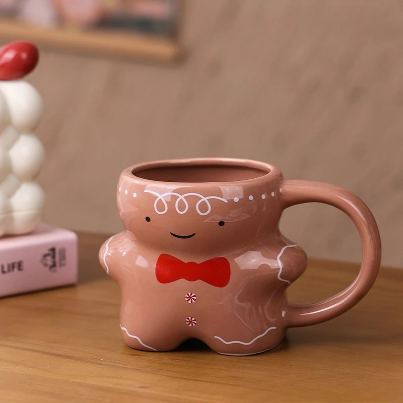 Taza De Cerámica Con Forma De Hombre De Jengibre (marrón, 530 Ml), Diseño Creativo En 3d Para Café O Té Con Leche.