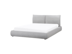Cama de agua Beliani Vinay de poliéster gris (176 x 233 x 90 cm)