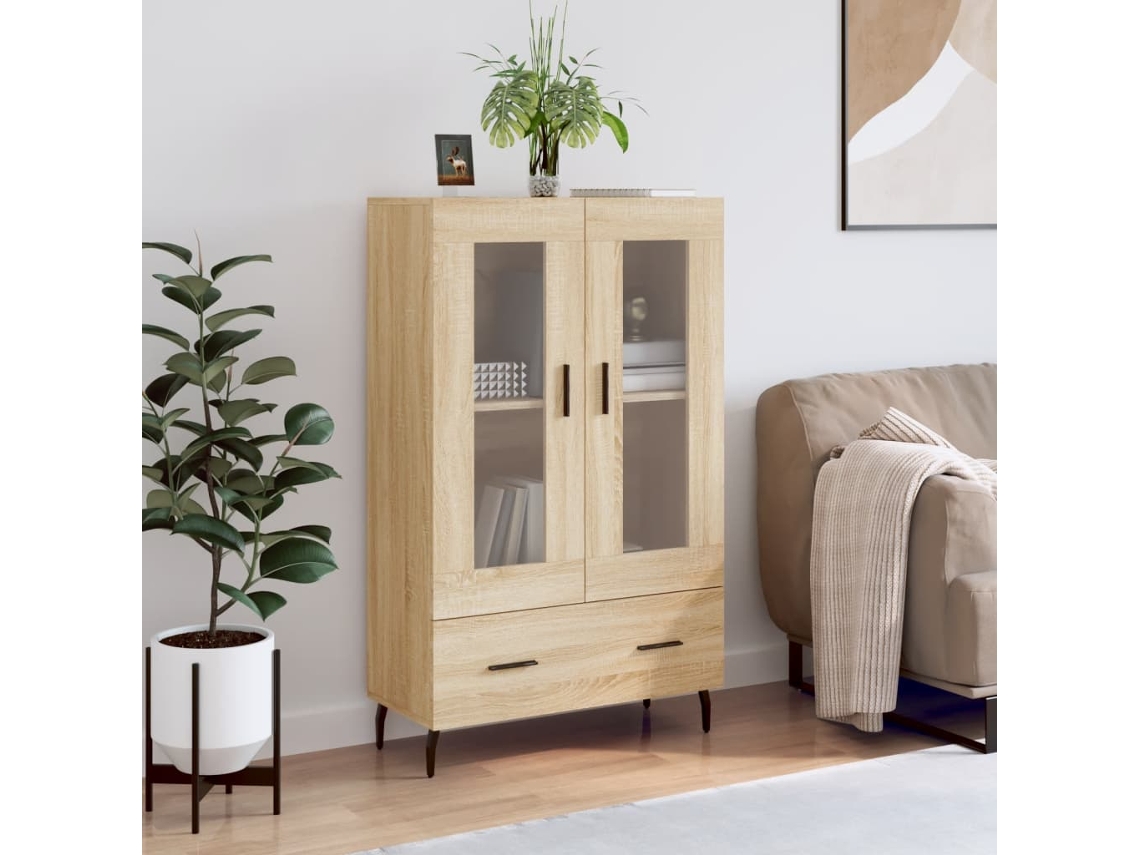 Lovely Home Armario Alto Derivados de Madera 69,5X31X115Cm Roble Sonoma