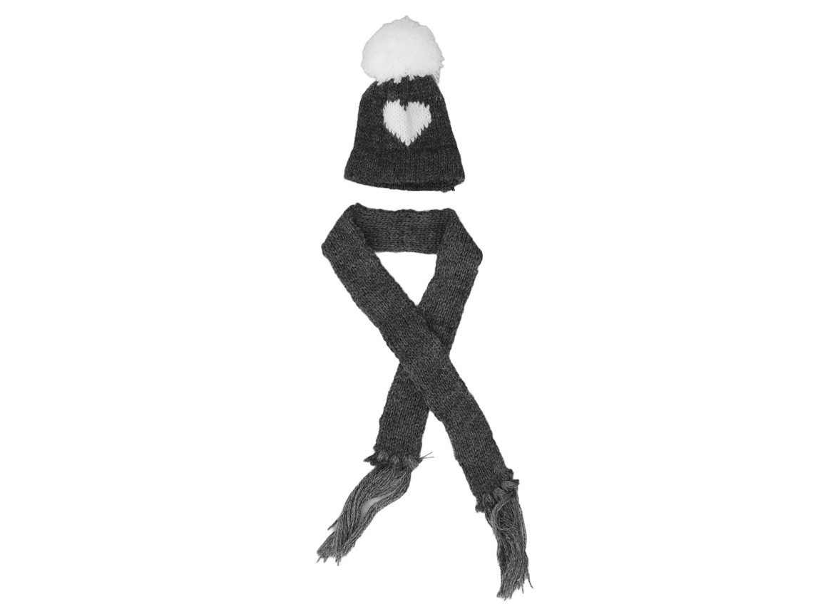 Gorro Y Bufanda Tejidos Mini 1/12 Ropa De Invierno Para Muñecas Accesorios De Casa De Muñecas