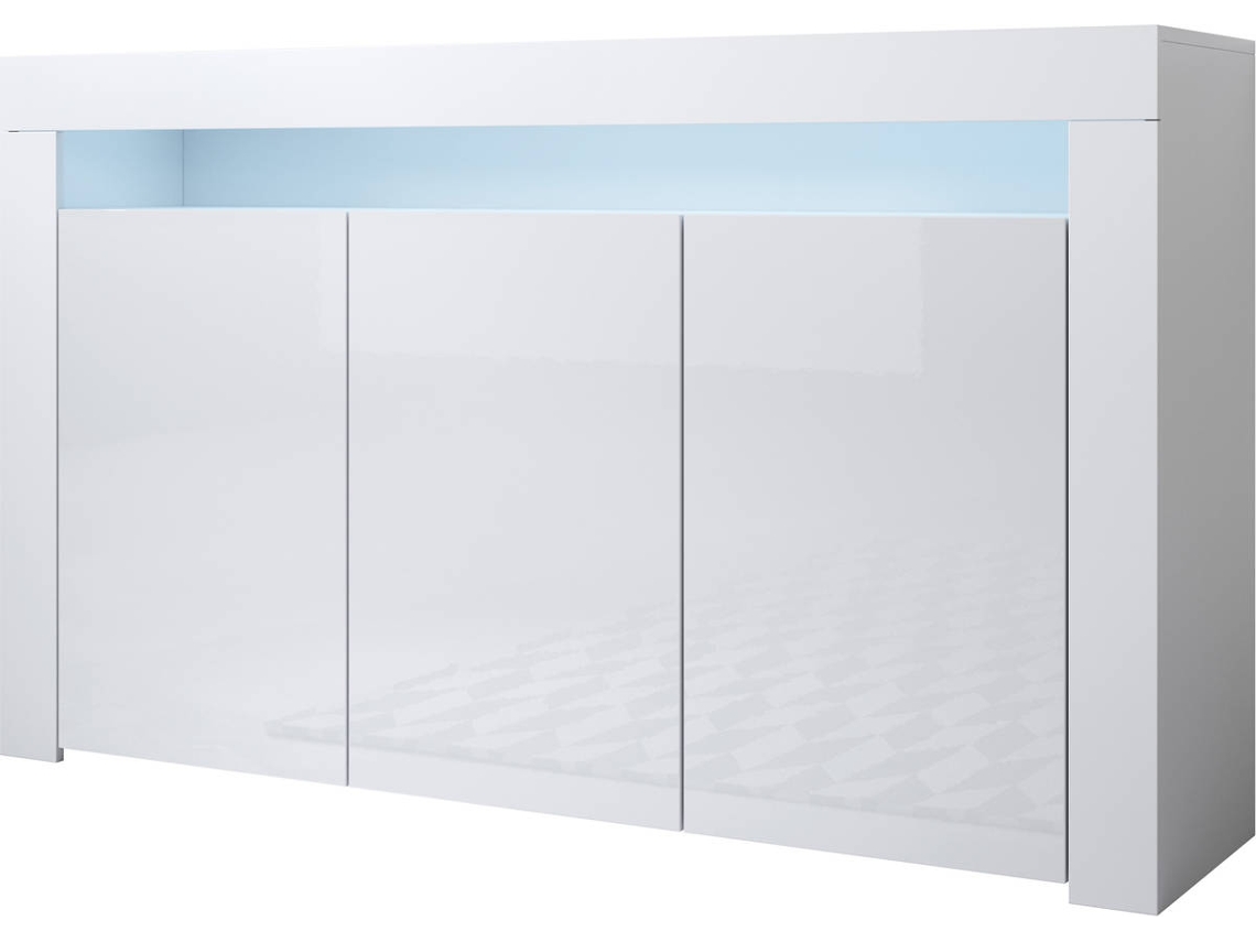 Aparador MÓVEIS BONITOS Aker (Blanco - 155x37x91.5 cm)