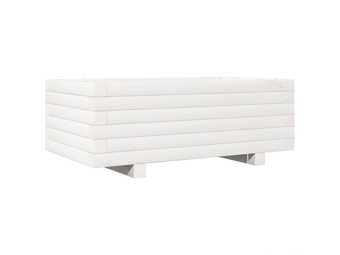 Jardinera De Jardín VIDAXL Blanco Madera (70x40x26.5 cm)